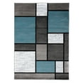 World Rug Gallery Contemporary Modern Boxes Area Rug or Runner ...