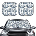 thumbnail image 2 of Honeii Vintage Floral 1 Print Foldable Car Sun Shade for Windshield, 2-Piece UV Protection Shade, Protects Car Interior, Ideal for Cars, Trucks, SUVs-Large, 2 of 6