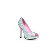 Leg Avenue 5" Silver Ella Glitter Pump 5011-S Silver 6, 6