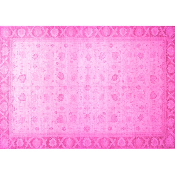 Ahgly Company Indoor Rectangle Oriental Pink Traditional Area Rugs, 3' x 5'