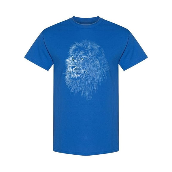 Serious Lion Graphic T-Shirt Men -Image by Shutterstock, Male XX-Large