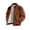 Brown, variant on IAJDKMEK Men's Corduroy Pocket Zipper Jacket - Plus Size Casual Sports, this Zip Up Jacket for Men and Sports Jacket with Pockets,Army Green L