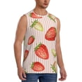 thumbnail image 2 of Easygdp Strawberries Men's Breathable Tank Tops Sleeveless Sporty T Shirts for Basketball, Mountaineering, Bodybuilding -X-Large, 2 of 8