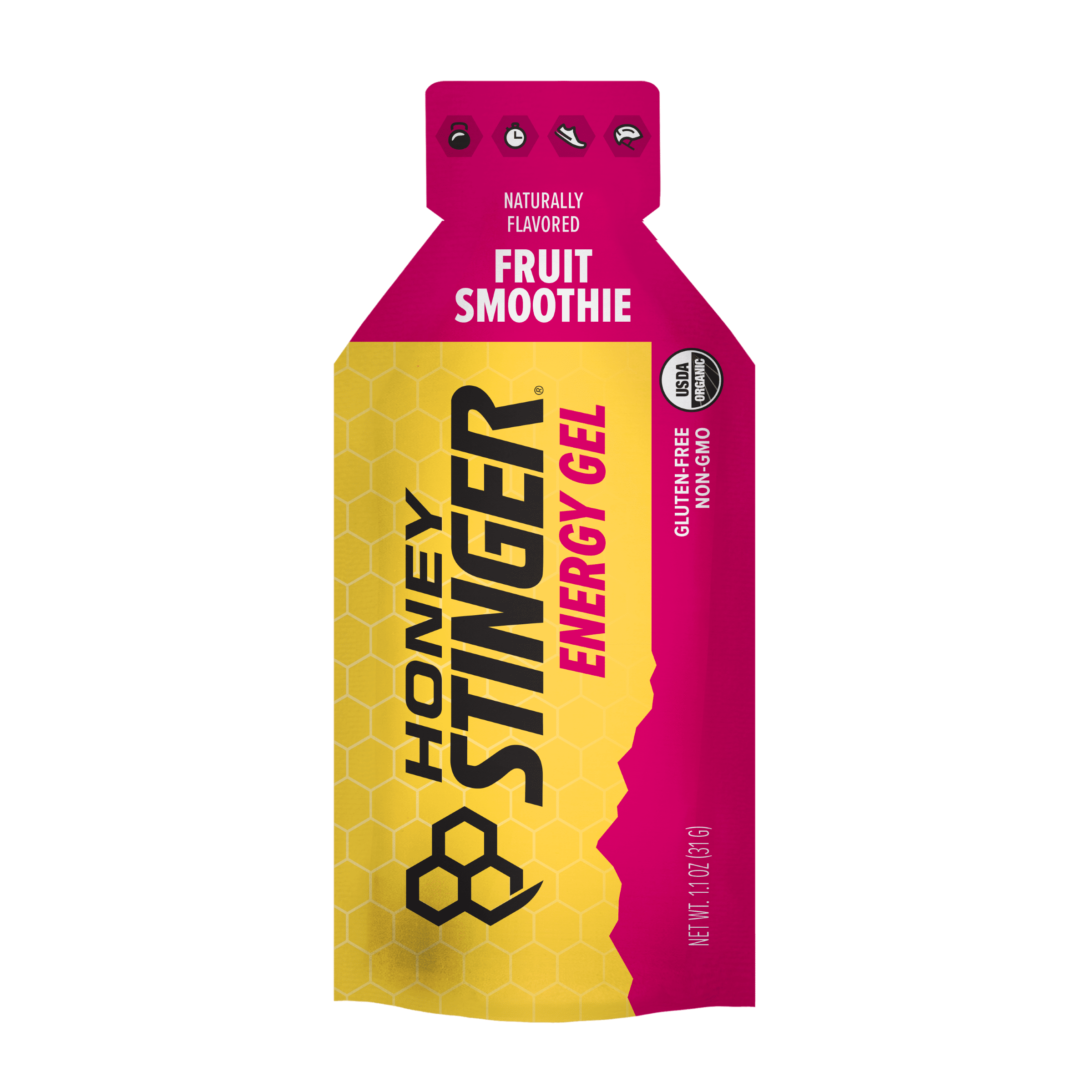Honey Stinger Organic Gluten-Free, Fruit Smoothie Energy Gel, 1.1 oz, 6 Count Box