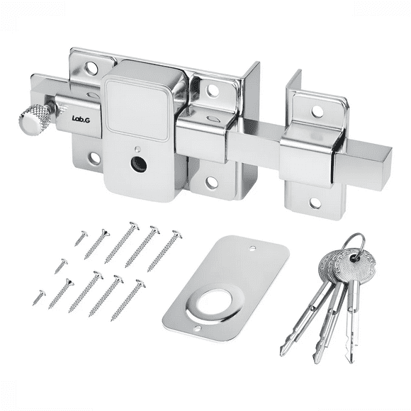 "Cerradura De Barra Chapas Para Puertas Seguridad, Derecha Cromado Lab.G, Plateado "