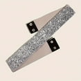 thumbnail image 4 of Sequins Wide Waist Belt Fashionable Women Waistband Elastic Waist Dress Belt for Parties and Event, 4 of 9