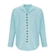 thumbnail image 5 of pstuiky camisas de manga larga para hombre, Camisa informal de moda para hombre, con cuello en V y mangas cortas, transpirable y con botones. Tops de talla grande para hombre xl, 5 of 6