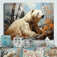thumbnail image 2 of Designart "Majestic Bear in a Pastoral Scene I" Animals Metal Wall Art, 2 of 5