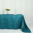 thumbnail image 4 of BalsaCircle 90" x 132" Teal Accordion Crinkle Taffeta Rectangular Tablecloth Reception, 4 of 8