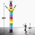 thumbnail image 6 of 20FT Tall Inflatable Tube Man Rainbow Wacky Wavy Dancing Guy (18''Diameter) for Outdoor Decoration Advertising Business Promotion (Blower Not Included), 6 of 7