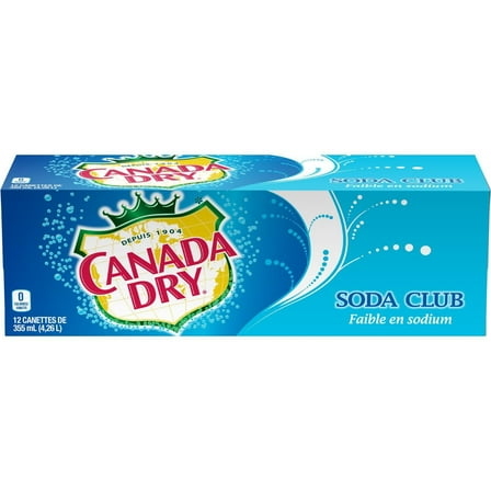 Canada Dry Club Soda, 12ct/355 ml