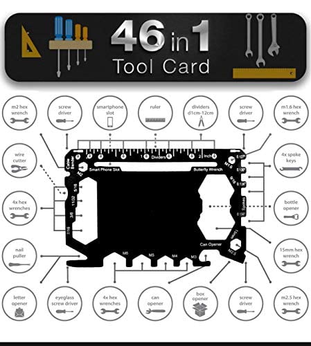 Wallet Hero 18-In-1 Tool Steel Pocket Screwdriver Bottle Opener Gadget BD 