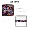 thumbnail image 5 of Rateoe Dancing Skeletons Floral Garden Pattern Tissue Box Cover, Modern Square Decorative Leather Facial Paper Case Organizer Holder Dispenser 5X5X5'', 5 of 8