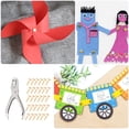 thumbnail image 3 of 200 Pcs Attaches en Papier Laiton Rondelles en Laiton Plaqué avec Perforatrice 1 Pce, 3 of 8
