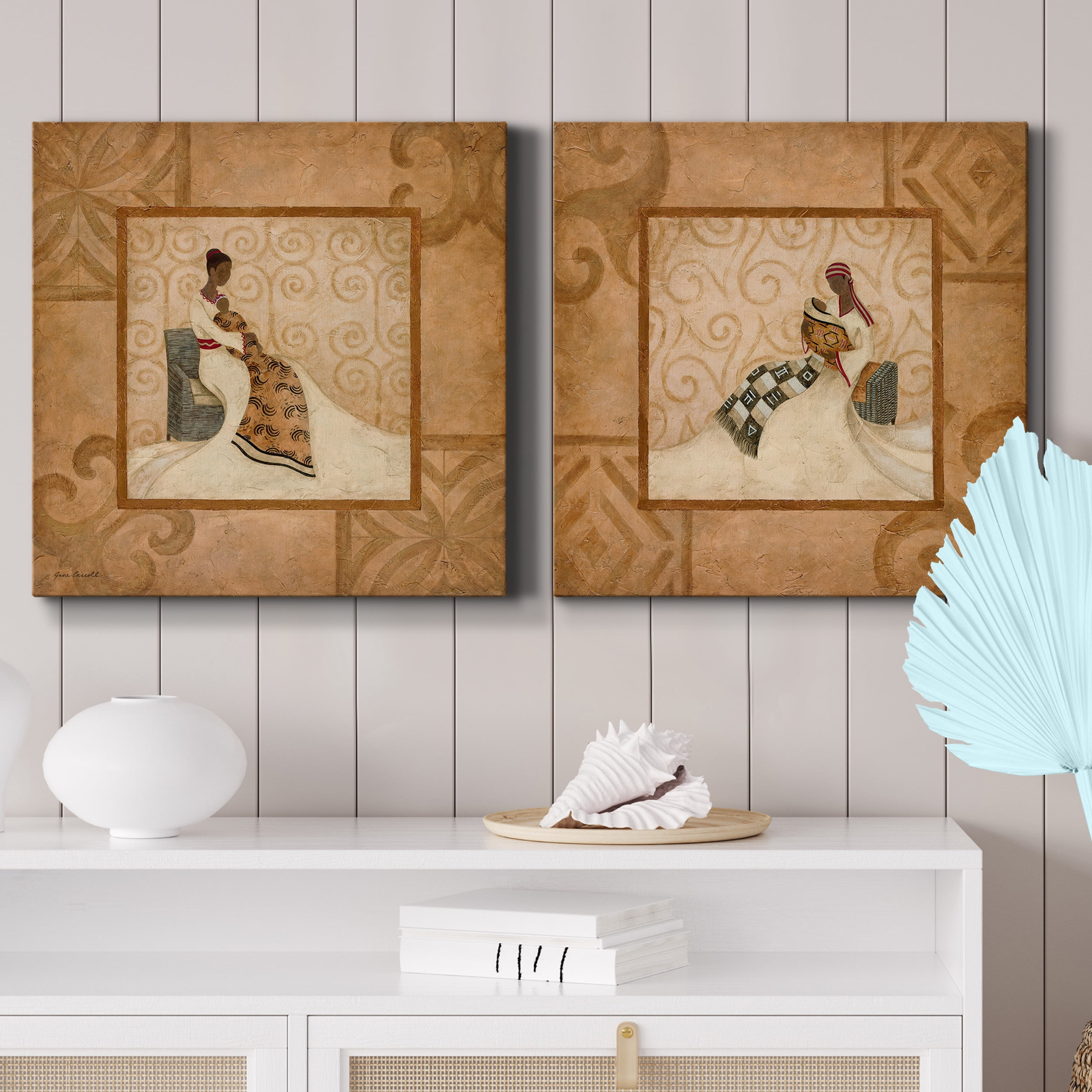 A Mother's Touch - Premium Gallery Wrapped Canvas - Ready to Hang Set of 2 - 40 x 40 Each