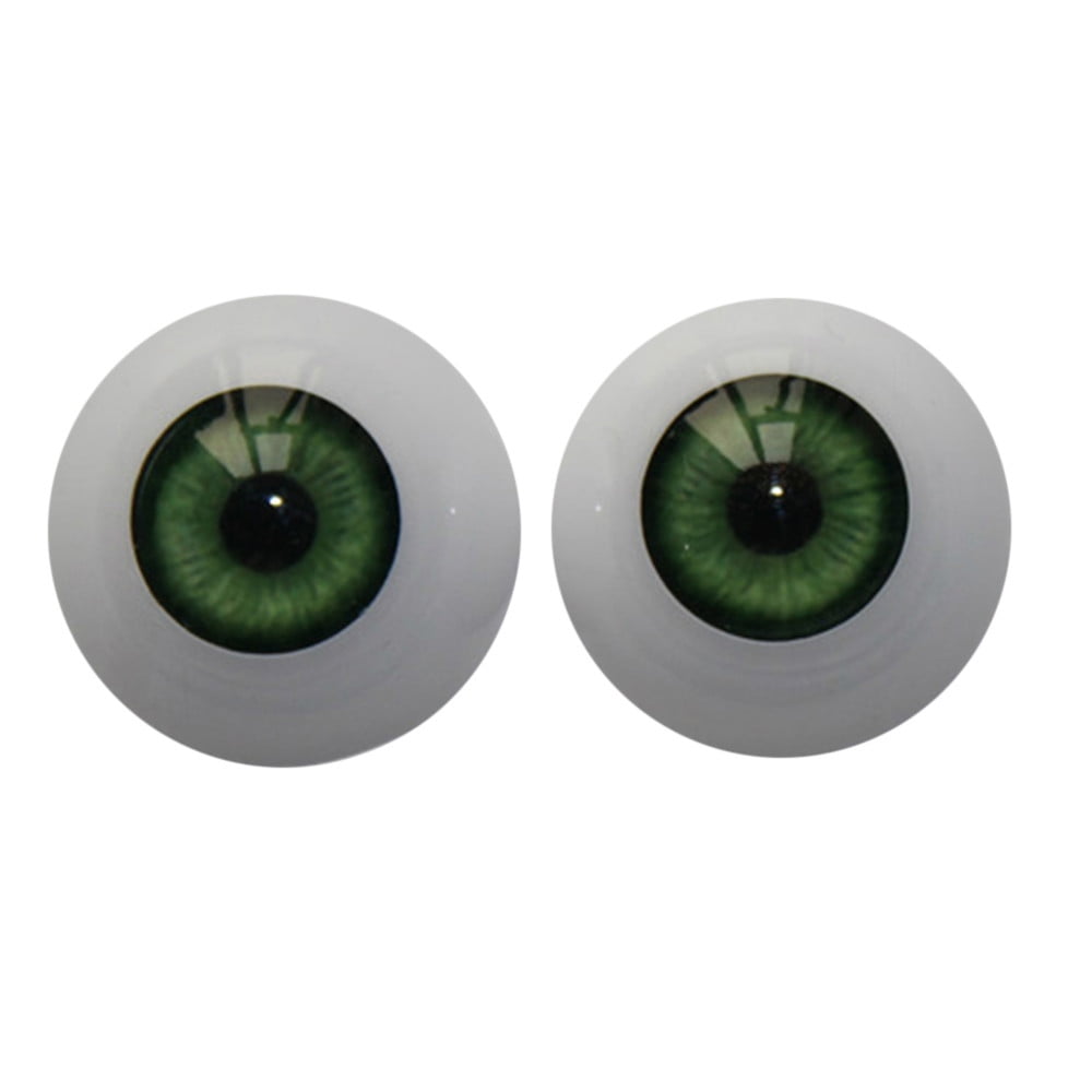 20mm FLAT BACK Glass Eyes REBORN/OOAK Baby DOLLS~Reborn Supplies~GREEN 