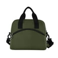 thumbnail image 3 of joogoo Olive Green Solid Insulated Lunch Bags Reusable Cooler Box with Shoulder Strap, 3 of 6