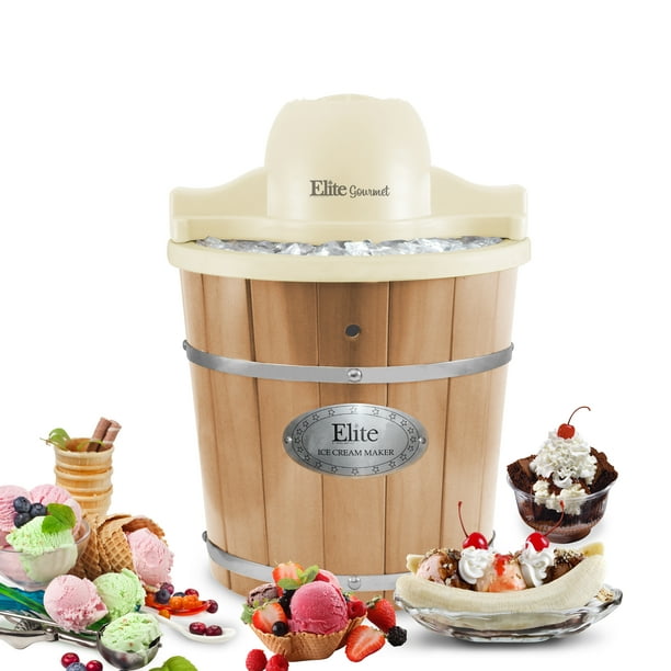 Elite EIM924L 4Qt. Old Fashioned Electric Ice Cream Maker Walmart