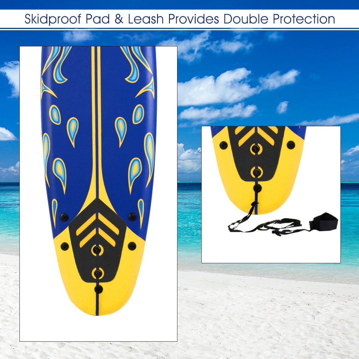 6' Surfboard Surf Foamie Boards Surfing Beach Ocean Body Boarding