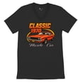 thumbnail image 5 of Vintage Classic 1970 Muscle Car Men's V-Neck T-shirt American Power Legendary V8 Performance, 5 of 7