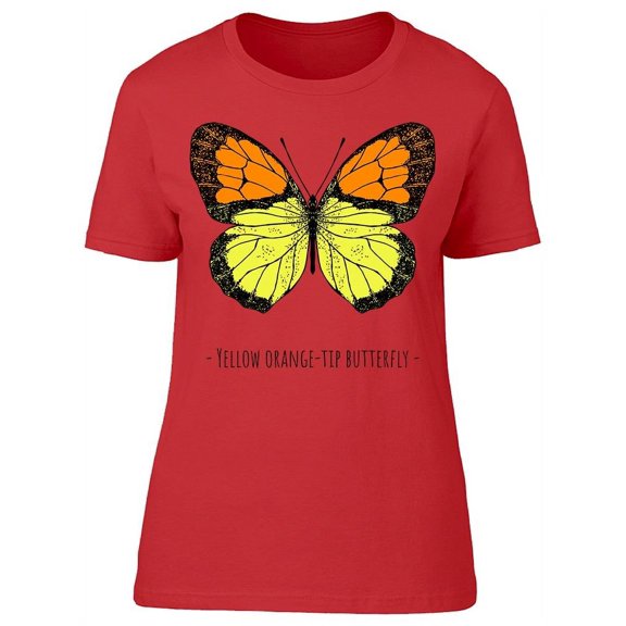 Yellow Orange-tip Butterfly T-Shirt Women -Image by Shutterstock, Female XX-Large