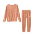 thumbnail image 6 of Tnhcen Men's Fleece Pajama Set Winter Warm Thermal Underwear Plus Size L-4XL Elastic Waist Soft Coral Fleece Cozy Sleepwear Bottoms & Tops Set, 6 of 6