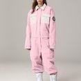 thumbnail image 4 of TMOYZQ Women's One Piece Ski Suits Windproof Jumpsuit Waterproof Warm Breathable Snowsuit Winter Outdoor Snowboard Coveralls for Snow Sports, 4 of 8