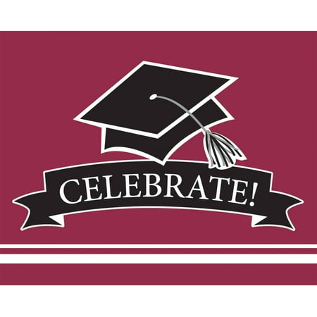 School Spirit Burgundy Invitations, 25pk