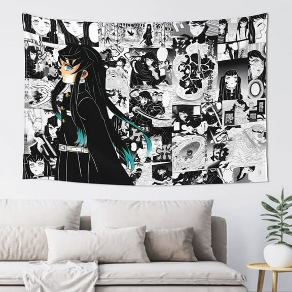 Muichiro Tokito Tapestry Wall Hanging Home Decoration Wall Blanket Dormitory Living Room Bedroom Backdrop Poster( 60x40inch)
