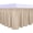 Beige, variant on 14 Inch Drop Wrap Around Ruffled Bed Skirt with Adjustable Elastic Belt, Wrinkle-Free Dust Ruffle, Fits Twin, Twin XL, Full Beds, White