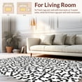 thumbnail image 2 of ODIKA 3'x5' Machine Washable Non-Slip Area Rug, Whimsical Black and Abstract Animal Design High Traffic Rug, Black, 292240, 2 of 7