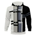 thumbnail image 4 of Makaor Hoodies for Men Pullover Big and Tall Tops Striped Long Sleeve Sweatshirt Drawstring Casual Fall Winter Clothes, 4 of 6