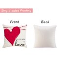 thumbnail image 2 of Valentine Day Love Pillow Covers 20x20 inch Set of 2, Throw Pillow Covers All You Need is Romantic Love Cushion Cases for Home Decor Wedding Bed Sofa Couch, 2 of 6
