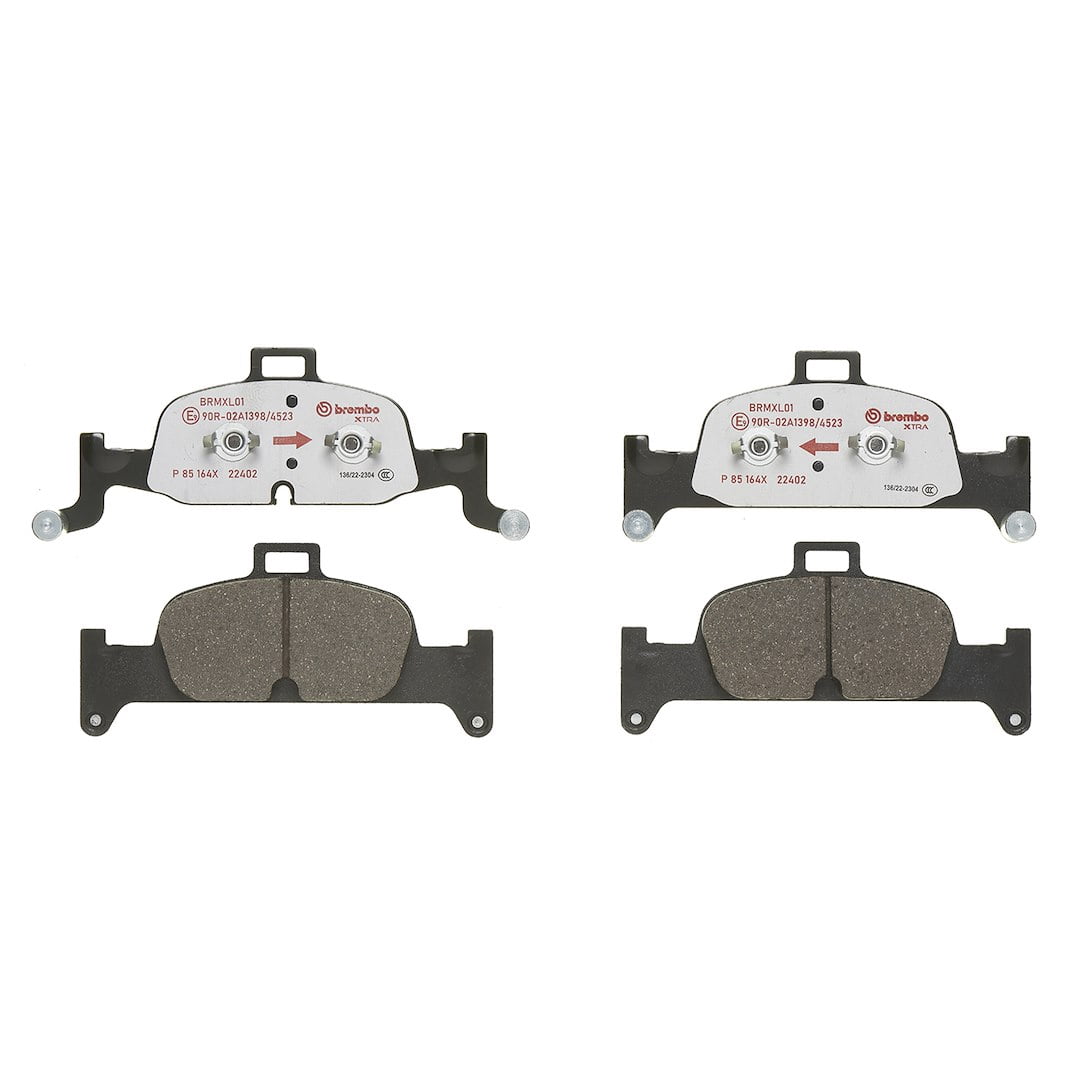 Brembo P85164X; Brake Pad; XTRALINE; FMSI Number D1897-9125; Low-Metallic; Set Of 4; With Mounting Hardware