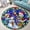 Christmas Santa’s Elves, variant on Circle Area Rug, Frog Candy's House 1 Washable Non-Slip Floor Carpet, Soft Rug for Living Room Bedroom Decor 24 Inch