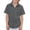 Dark Gray, variant on Kids Button Down Shirts Collared Casual Summer Short Sleeve Dress T-Shirt Mesh Fashion Lace Patchwork Beach Tops For Boys