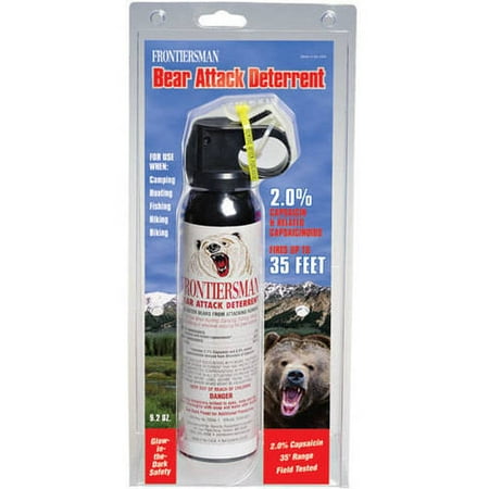 Frontiersman Bear Spray, Maximum Strength with Belt Holster & Industry Maximum 35' (10.6m) Range (9.2 (Best Caliber For Black Bear Hunting)