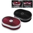 thumbnail image 2 of 12 “x2” Oval Air Filter Air Flow Cleaner for 5-1/8” Connector, 2 of 7
