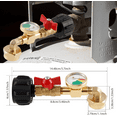thumbnail image 4 of Propane Refill Adapter with Valve and Gauge, Fill 1lb Bottles from 40lb Propane Tank, 90 Degree Elbow Design, 4 of 7
