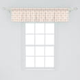 thumbnail image 2 of Ambesonne Retro Window Valance, Geometric Trellis Blossoms, 54" X 12", Dark Peach and White, 2 of 3