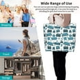 thumbnail image 4 of Ratiio Modern Furniture Print Reusable Grocery Bags - Washable, Foldable, Packable Tote, Large Handles, Heavy Duty, Zippered Top Pouch, 4 of 7