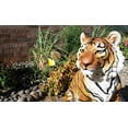 thumbnail image 3 of Ebros 20"Tall Orange Bengal Tiger Raja Sitting On Guard Decorative Garden Statue, 3 of 6
