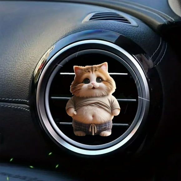 pstuiky Adorno plano y divertido para ambientar el coche con aromaterapia.