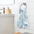 thumbnail image 5 of Retro Blue Leaf Cotton Face Towels Soft Hand Towel Absorbent Bathroom Towel for Kitchen Hotel Decoration, 5 of 7