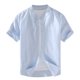 thumbnail image 1 of pstuiky Camisas casuales de manga corta para hombre, Camisa de verano para hombre, de manga corta, con cuello alto y botones camisas casuales para hombre xxxl, 1 of 4