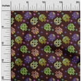 thumbnail image 2 of oneOone Georgette Viscose Maroon Fabric Skull Sewing Material Print Fabric By The Yard 42 Inch Wide, 2 of 5