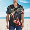 thumbnail image 4 of Lsque North American Bald Eagle1 pattern Hawaiian Shirt for Men, Unisex Summer Beach Casual Short Sleeve Button Down Shirts-Small, 4 of 9