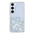 thumbnail image 5 of Compatible with Samsung Galaxy S23 Bling Case Glow in The Dark Noctiluncent Fluorescent Luminous Phone Case Women Girls Girly Glitter Sparkling Slim Soft TPU Bumper Protective Cover,White, 5 of 6