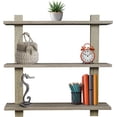 thumbnail image 4 of YEXJ Bathroom Shelves - 3-Tier Wall Mounted Floating Shelves for Books, Trophies, Wall Decor, Kitchen, Living Room & Bathroom Decor - Decorative Hanging Display Over the Toilet Storage Shelf - Grey, 4 of 7