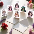 thumbnail image 6 of 6pcs Diamond Painting Kit Greeting Cards, Whimsical Angel Design 5D Handmade Art Birthday Holiday Cards with Envelopes, Christmas Gift, 6 of 7